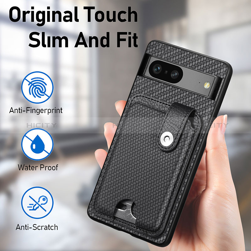 Custodia Silicone Ultra Sottile Morbida Cover con Magnetico S07D per Google Pixel 7a 5G