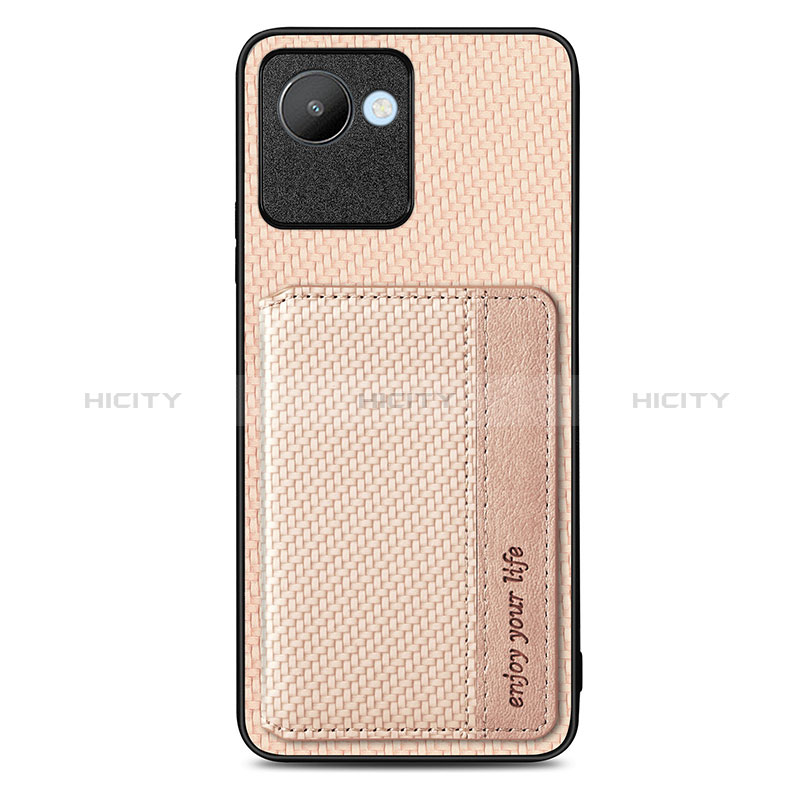 Custodia Silicone Ultra Sottile Morbida Cover con Magnetico S07D per Realme Narzo 50i Prime Oro