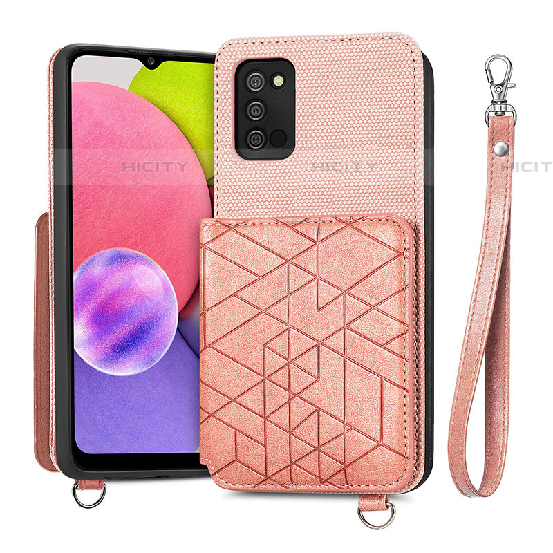 Custodia Silicone Ultra Sottile Morbida Cover con Magnetico S07D per Samsung Galaxy A03s