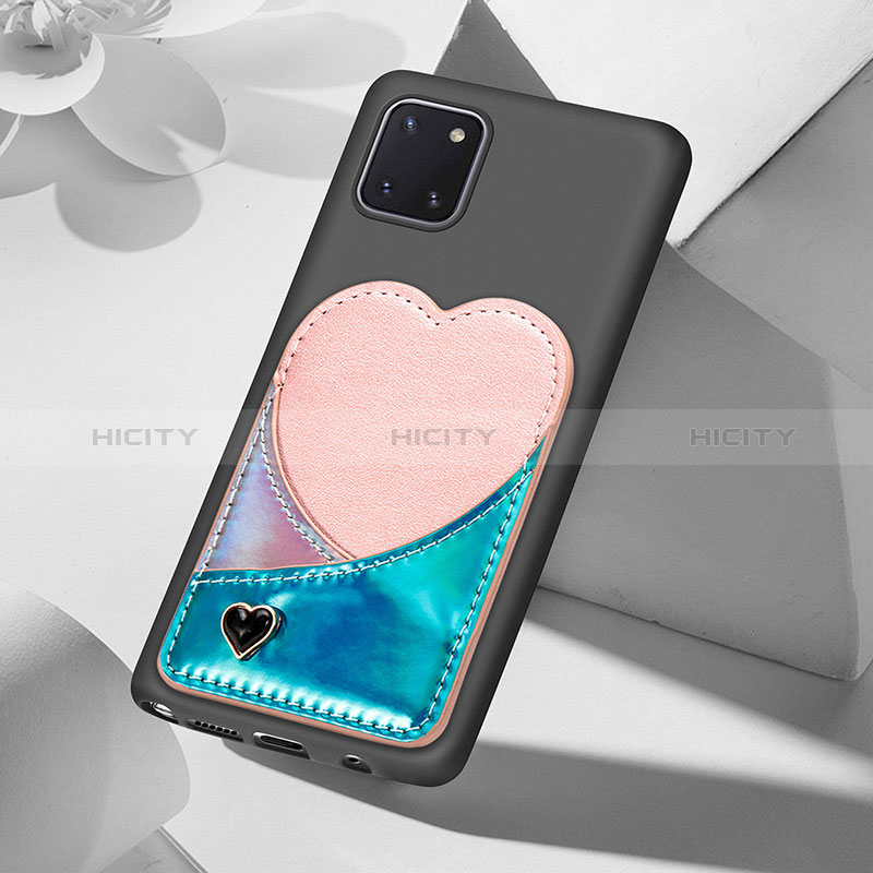 Custodia Silicone Ultra Sottile Morbida Cover con Magnetico S07D per Samsung Galaxy A81