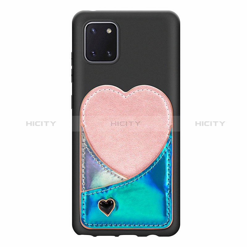 Custodia Silicone Ultra Sottile Morbida Cover con Magnetico S07D per Samsung Galaxy A81 Blu