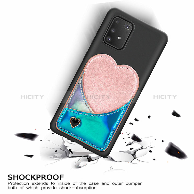 Custodia Silicone Ultra Sottile Morbida Cover con Magnetico S07D per Samsung Galaxy A91