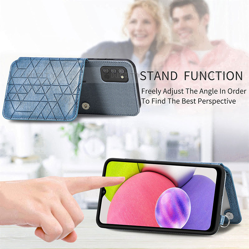 Custodia Silicone Ultra Sottile Morbida Cover con Magnetico S07D per Samsung Galaxy M02s