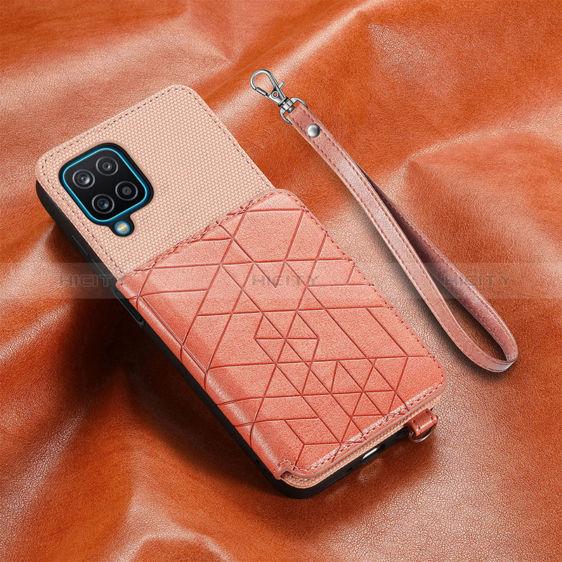 Custodia Silicone Ultra Sottile Morbida Cover con Magnetico S07D per Samsung Galaxy M12 Rosa