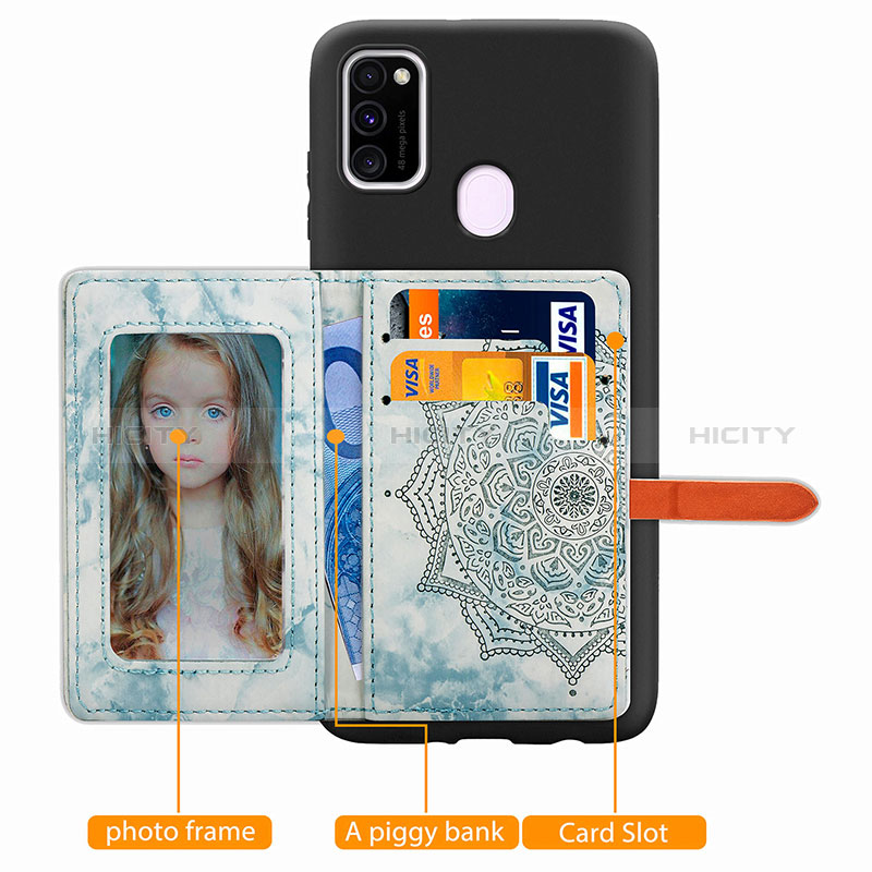 Custodia Silicone Ultra Sottile Morbida Cover con Magnetico S07D per Samsung Galaxy M30s