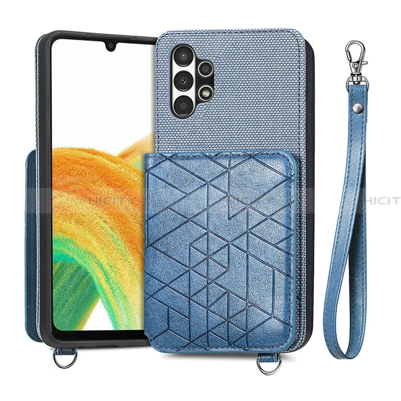 Custodia Silicone Ultra Sottile Morbida Cover con Magnetico S08D per Samsung Galaxy A13 4G