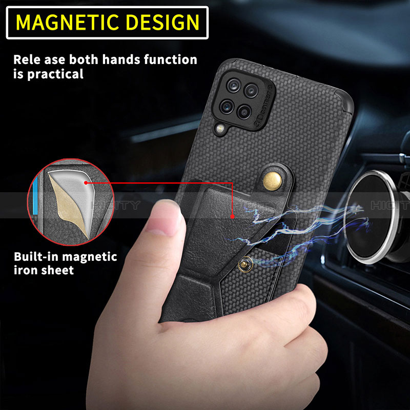 Custodia Silicone Ultra Sottile Morbida Cover con Magnetico S08D per Samsung Galaxy A22 4G