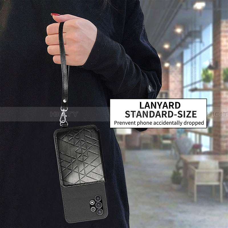Custodia Silicone Ultra Sottile Morbida Cover con Magnetico S08D per Samsung Galaxy A32 5G