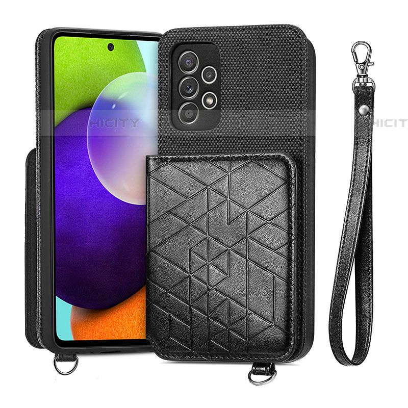 Custodia Silicone Ultra Sottile Morbida Cover con Magnetico S08D per Samsung Galaxy A52 4G