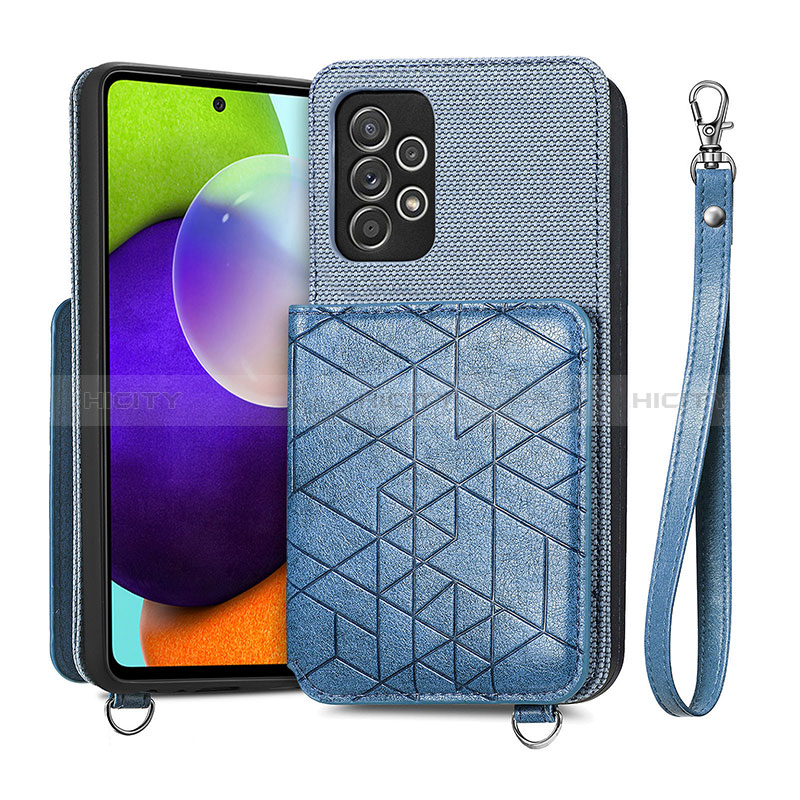 Custodia Silicone Ultra Sottile Morbida Cover con Magnetico S08D per Samsung Galaxy A52s 5G