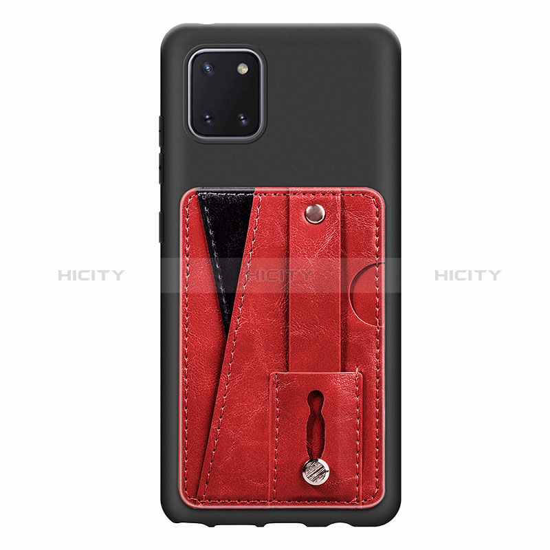 Custodia Silicone Ultra Sottile Morbida Cover con Magnetico S08D per Samsung Galaxy A81 Rosso