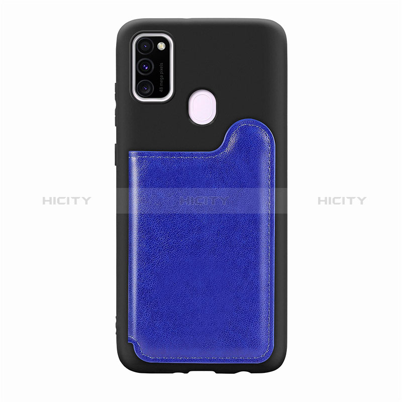 Custodia Silicone Ultra Sottile Morbida Cover con Magnetico S08D per Samsung Galaxy M21 Blu