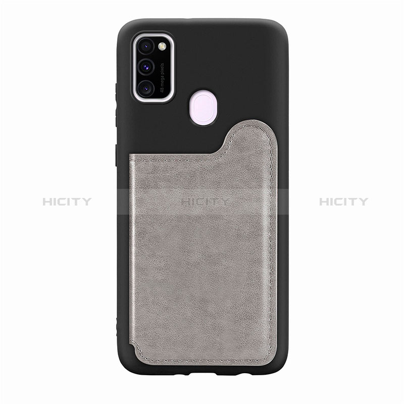 Custodia Silicone Ultra Sottile Morbida Cover con Magnetico S08D per Samsung Galaxy M21 Grigio