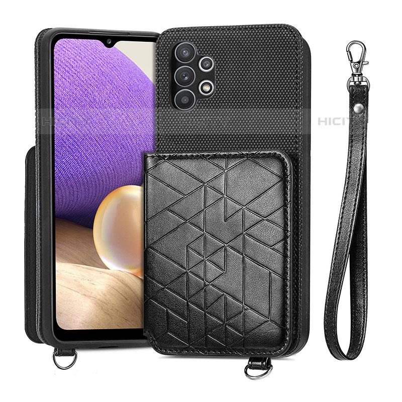 Custodia Silicone Ultra Sottile Morbida Cover con Magnetico S08D per Samsung Galaxy M32 5G