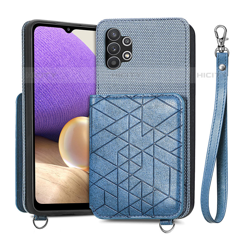 Custodia Silicone Ultra Sottile Morbida Cover con Magnetico S08D per Samsung Galaxy M32 5G