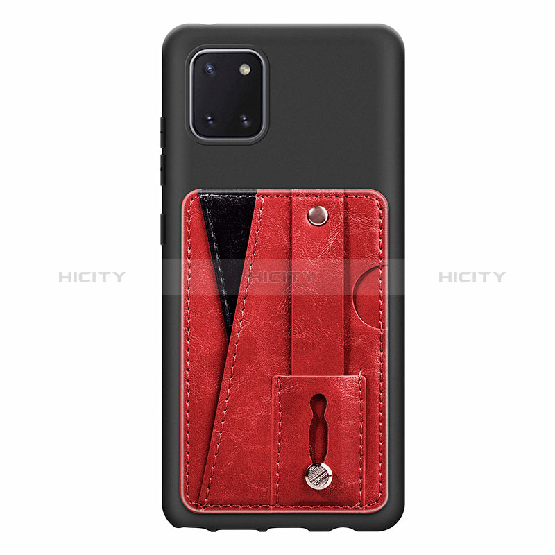 Custodia Silicone Ultra Sottile Morbida Cover con Magnetico S08D per Samsung Galaxy Note 10 Lite Rosso