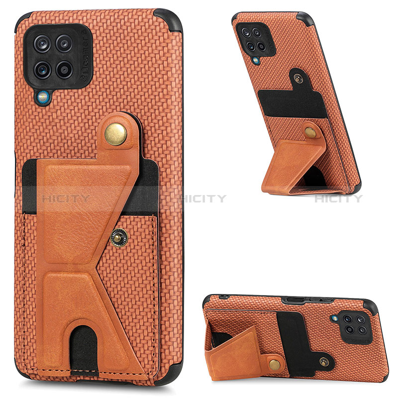 Custodia Silicone Ultra Sottile Morbida Cover con Magnetico S09D per Samsung Galaxy A12