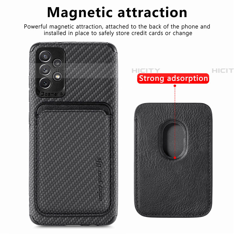 Custodia Silicone Ultra Sottile Morbida Cover con Magnetico S09D per Samsung Galaxy A52 4G