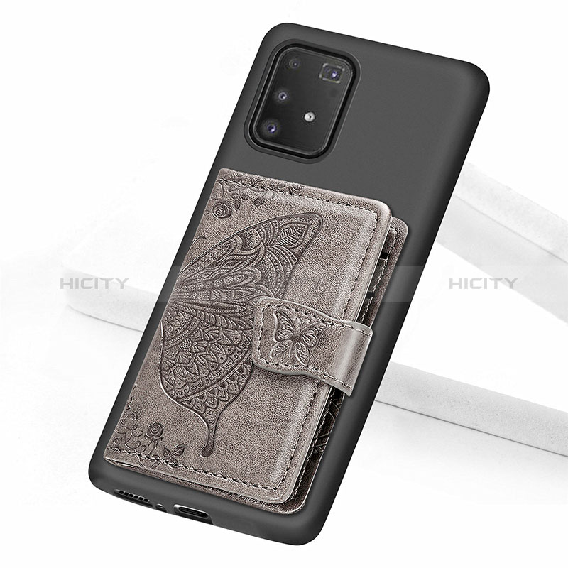 Custodia Silicone Ultra Sottile Morbida Cover con Magnetico S09D per Samsung Galaxy A91