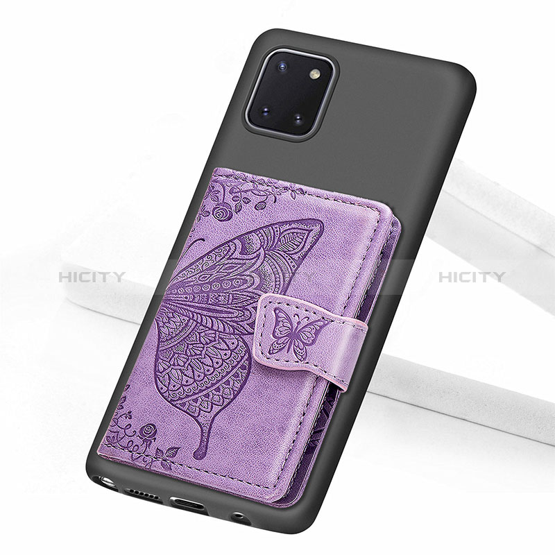 Custodia Silicone Ultra Sottile Morbida Cover con Magnetico S09D per Samsung Galaxy Note 10 Lite