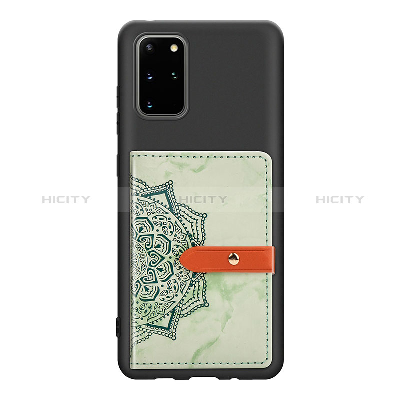 Custodia Silicone Ultra Sottile Morbida Cover con Magnetico S09D per Samsung Galaxy S20 Plus Verde