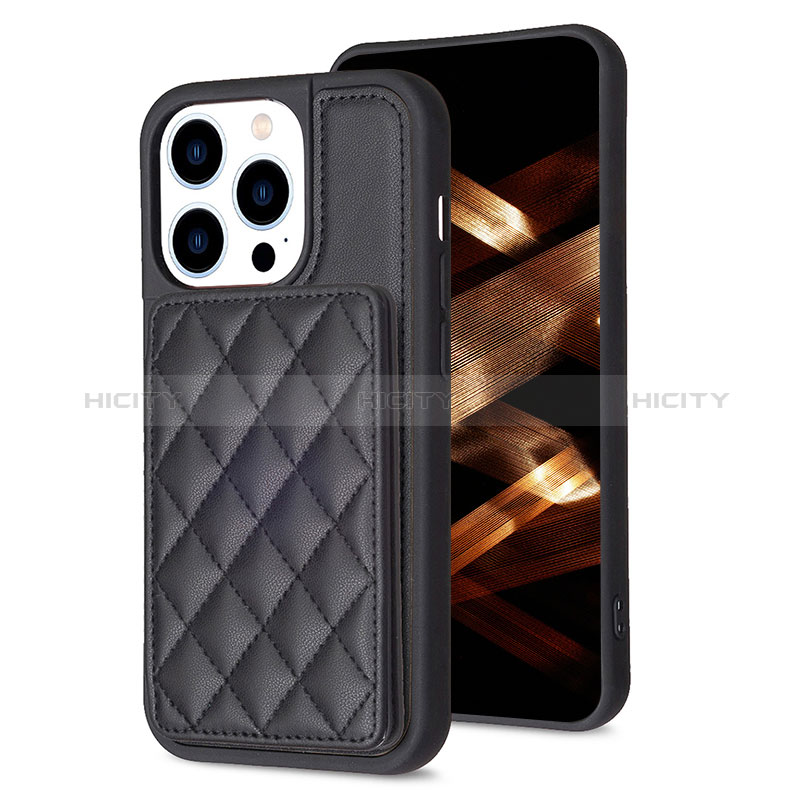 Custodia Silicone Ultra Sottile Morbida Cover con Magnetico S10D per Apple iPhone 13 Pro Max Nero