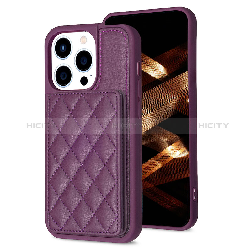 Custodia Silicone Ultra Sottile Morbida Cover con Magnetico S10D per Apple iPhone 14 Pro Max Viola