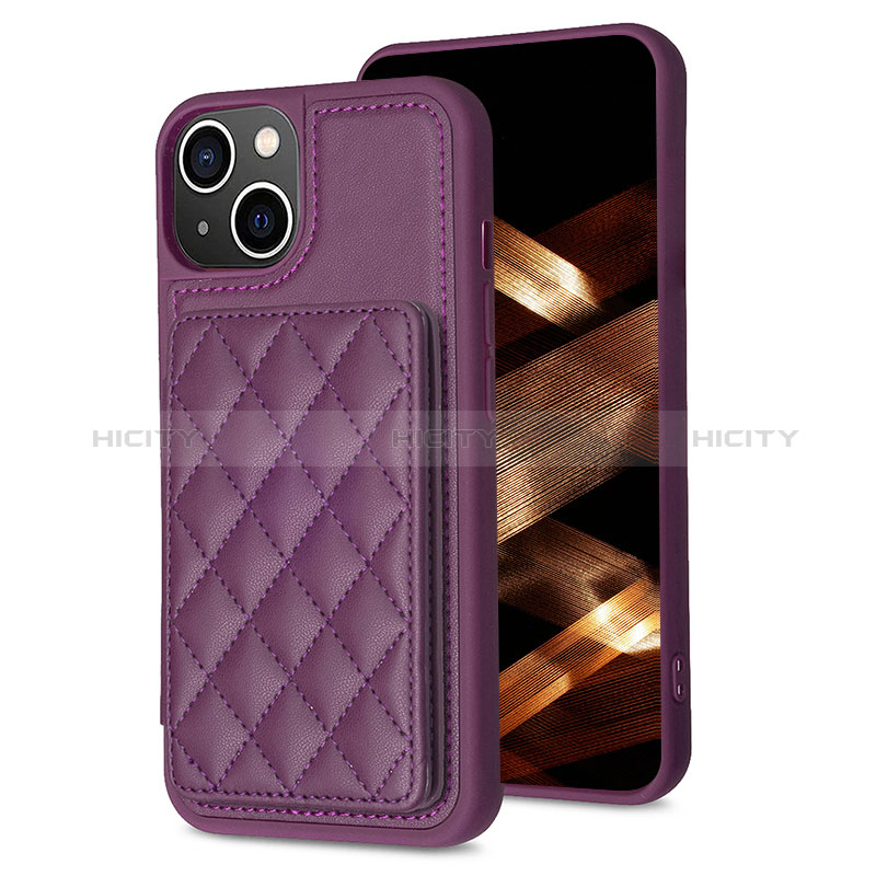 Custodia Silicone Ultra Sottile Morbida Cover con Magnetico S10D per Apple iPhone 15 Plus Viola