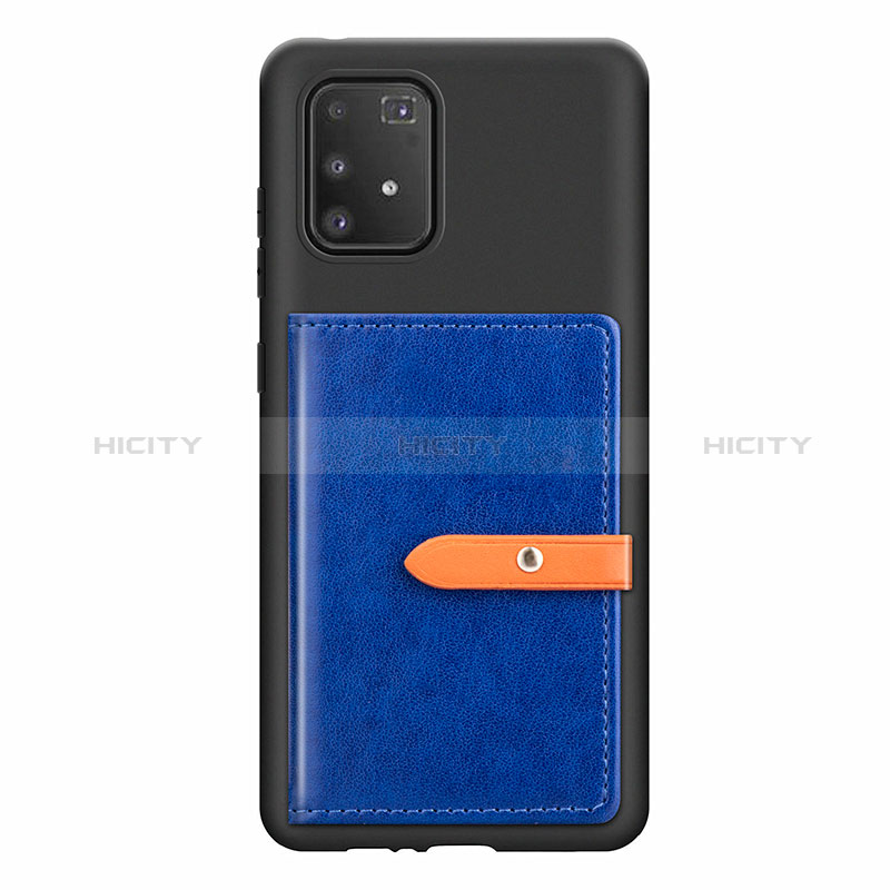 Custodia Silicone Ultra Sottile Morbida Cover con Magnetico S10D per Samsung Galaxy M80S Blu