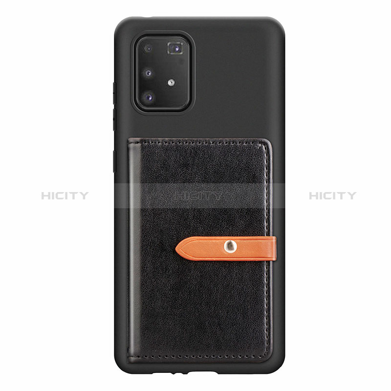 Custodia Silicone Ultra Sottile Morbida Cover con Magnetico S10D per Samsung Galaxy M80S Nero