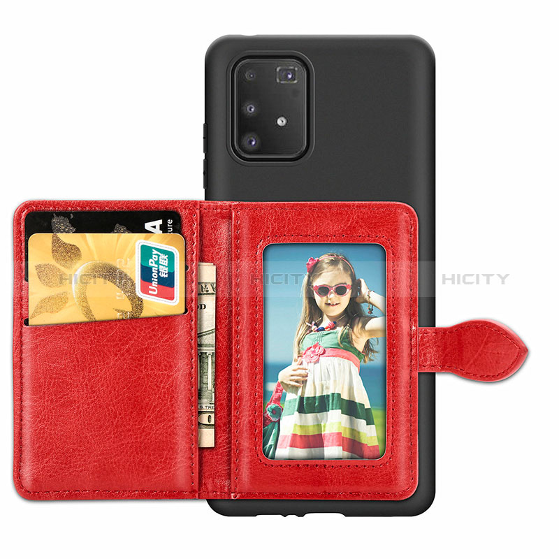 Custodia Silicone Ultra Sottile Morbida Cover con Magnetico S11D per Samsung Galaxy A91