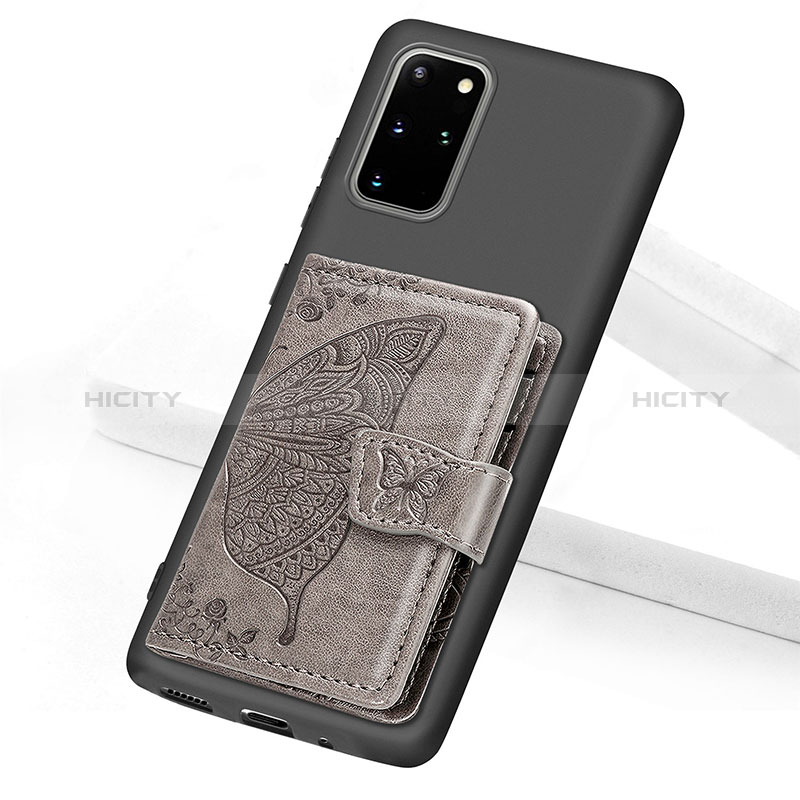 Custodia Silicone Ultra Sottile Morbida Cover con Magnetico S11D per Samsung Galaxy S20 Plus Grigio