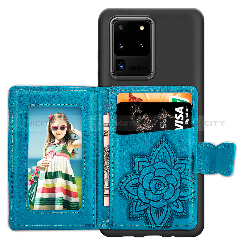 Custodia Silicone Ultra Sottile Morbida Cover con Magnetico S11D per Samsung Galaxy S20 Ultra 5G