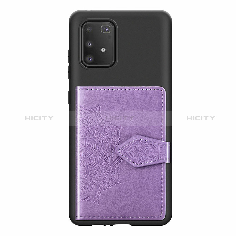 Custodia Silicone Ultra Sottile Morbida Cover con Magnetico S12D per Samsung Galaxy M80S Viola