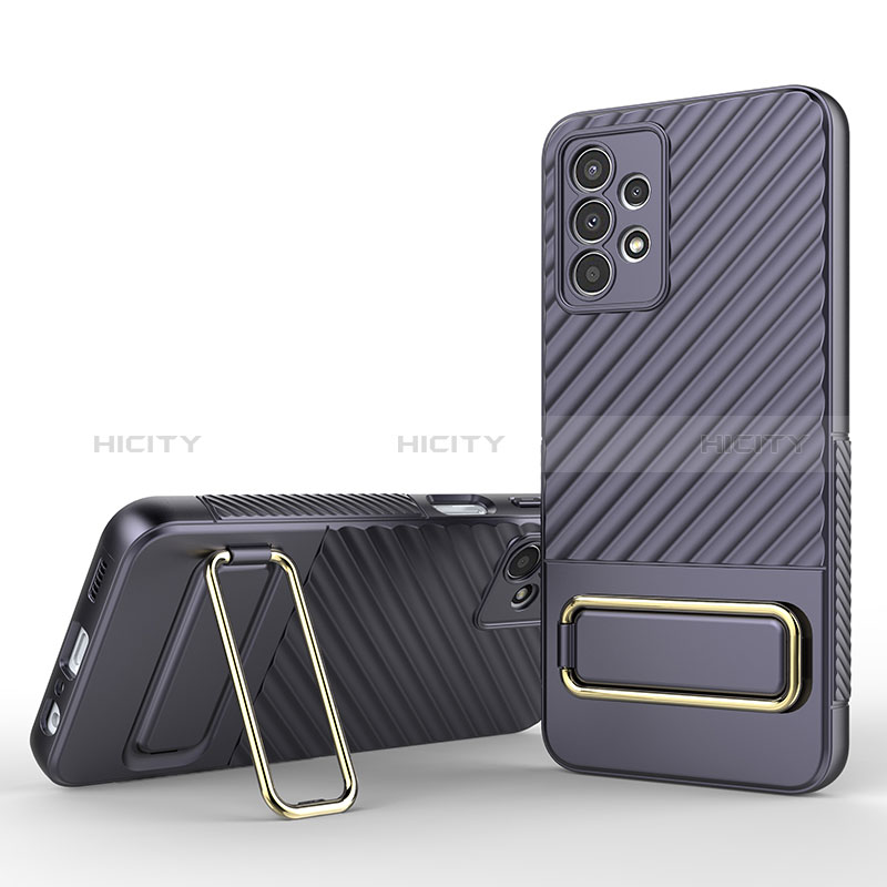 Custodia Silicone Ultra Sottile Morbida Cover con Supporto KC1 per Samsung Galaxy A13 4G Lavanda