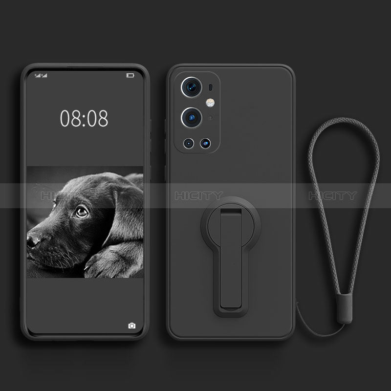 Custodia Silicone Ultra Sottile Morbida Cover con Supporto per OnePlus 9 Pro 5G