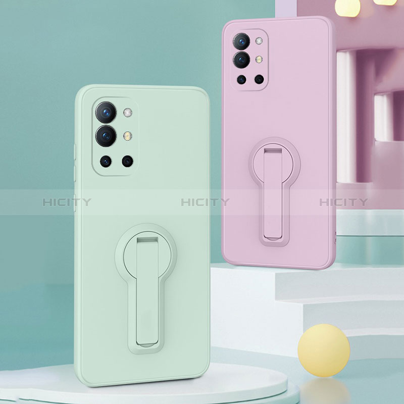 Custodia Silicone Ultra Sottile Morbida Cover con Supporto per OnePlus 9R 5G