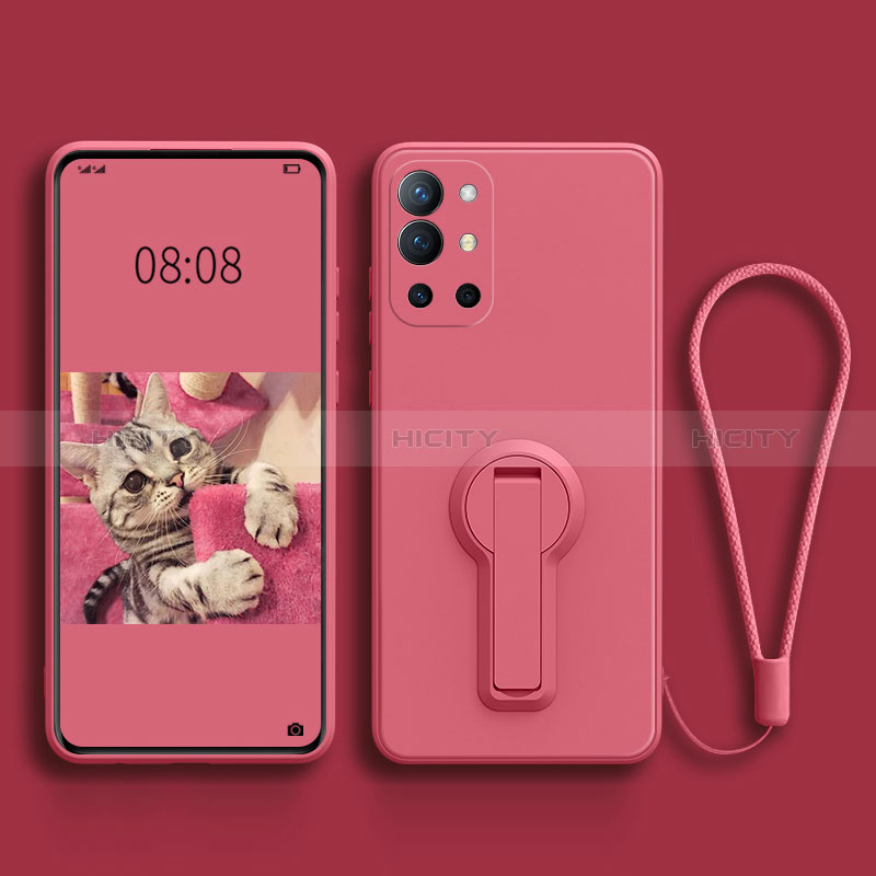 Custodia Silicone Ultra Sottile Morbida Cover con Supporto per OnePlus 9R 5G