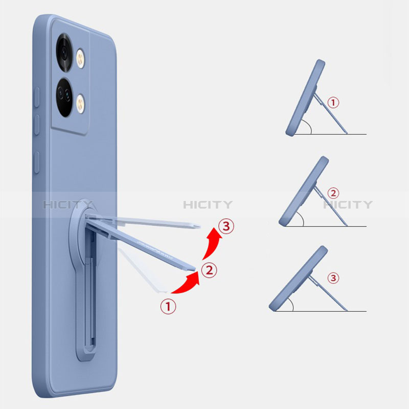 Custodia Silicone Ultra Sottile Morbida Cover con Supporto per OnePlus Ace 2V 5G