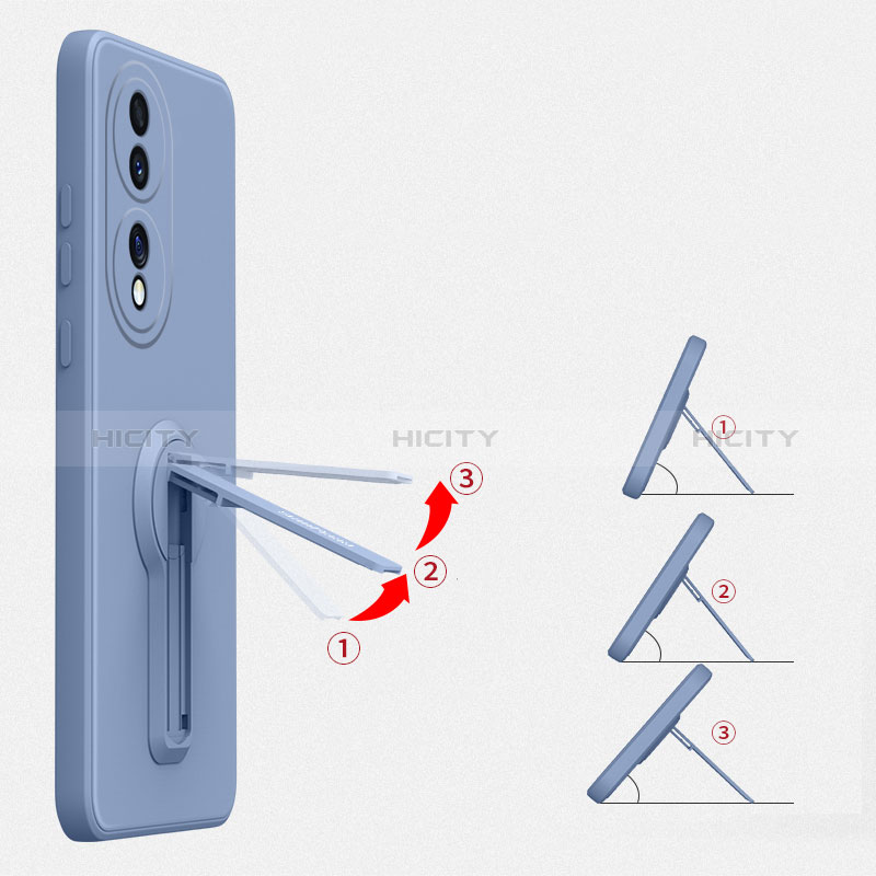 Custodia Silicone Ultra Sottile Morbida Cover con Supporto per Oppo A1 Pro 5G