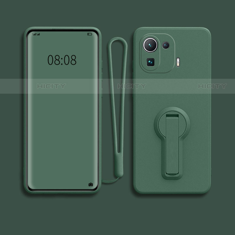 Custodia Silicone Ultra Sottile Morbida Cover con Supporto per Xiaomi Mi 11 Pro 5G