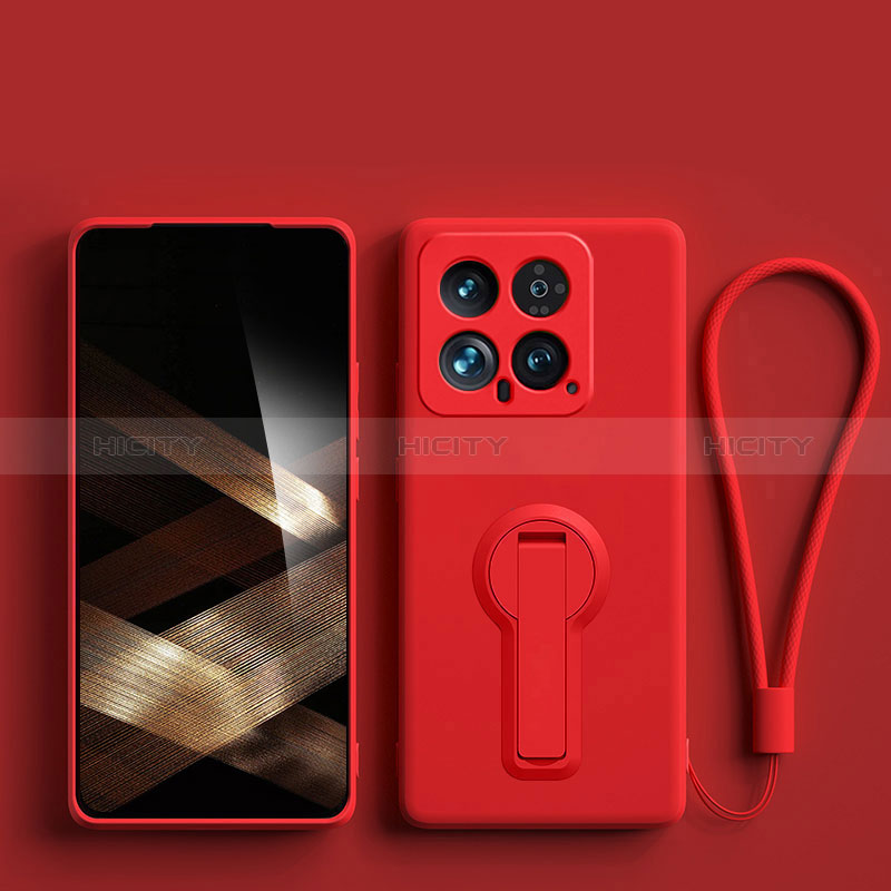 Custodia Silicone Ultra Sottile Morbida Cover con Supporto per Xiaomi Mi 14 5G