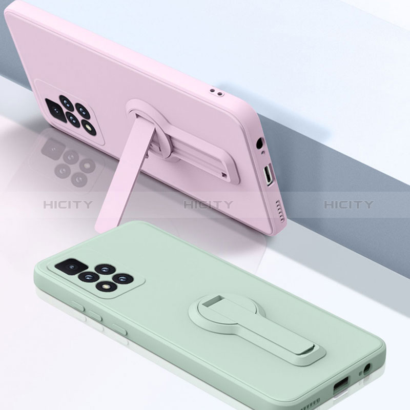 Custodia Silicone Ultra Sottile Morbida Cover con Supporto per Xiaomi Poco X4 NFC