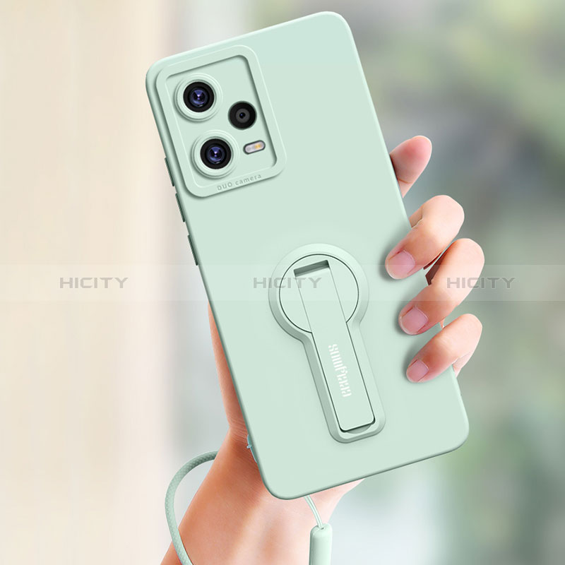 Custodia Silicone Ultra Sottile Morbida Cover con Supporto per Xiaomi Redmi Note 12 Pro+ Plus 5G