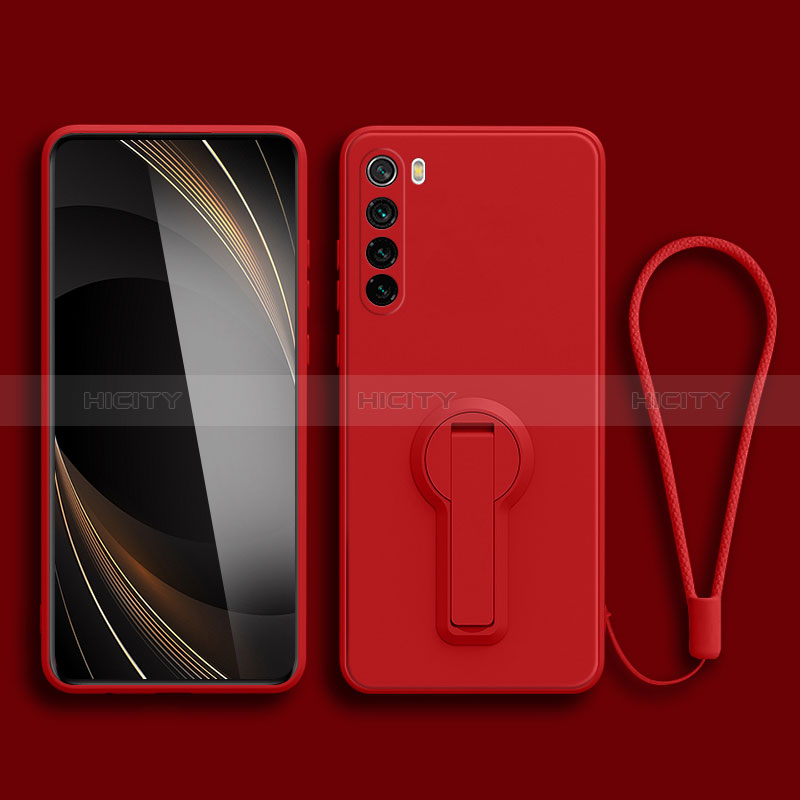 Custodia Silicone Ultra Sottile Morbida Cover con Supporto per Xiaomi Redmi Note 8 (2021)