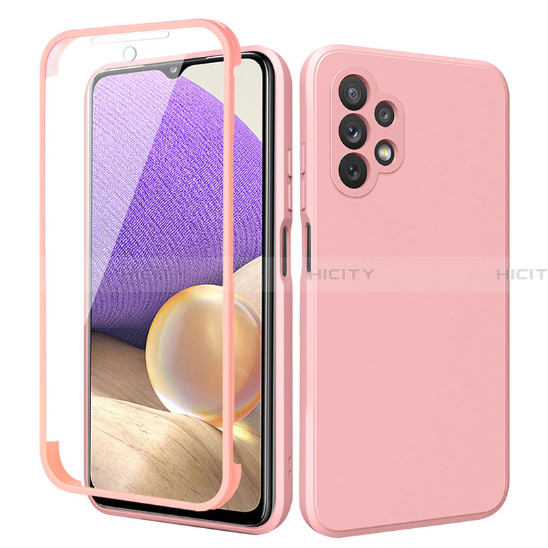 Custodia Silicone Ultra Sottile Morbida Cover Fronte e Retro 360 Gradi MJ1 per Samsung Galaxy A32 5G Rosa