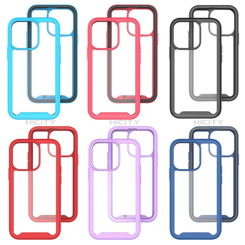 Custodia Silicone Ultra Sottile Morbida Cover Fronte e Retro 360 Gradi per Apple iPhone 14 Pro