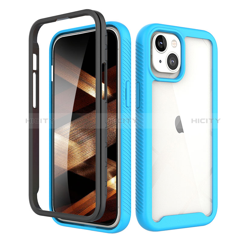 Custodia Silicone Ultra Sottile Morbida Cover Fronte e Retro 360 Gradi per Apple iPhone 15