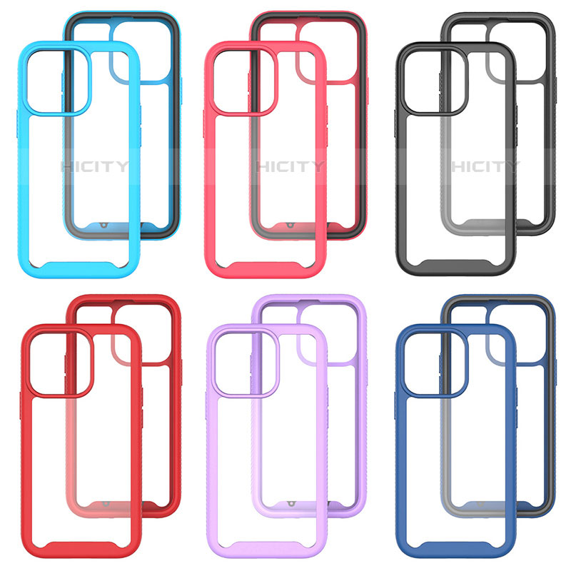 Custodia Silicone Ultra Sottile Morbida Cover Fronte e Retro 360 Gradi per Apple iPhone 15 Pro