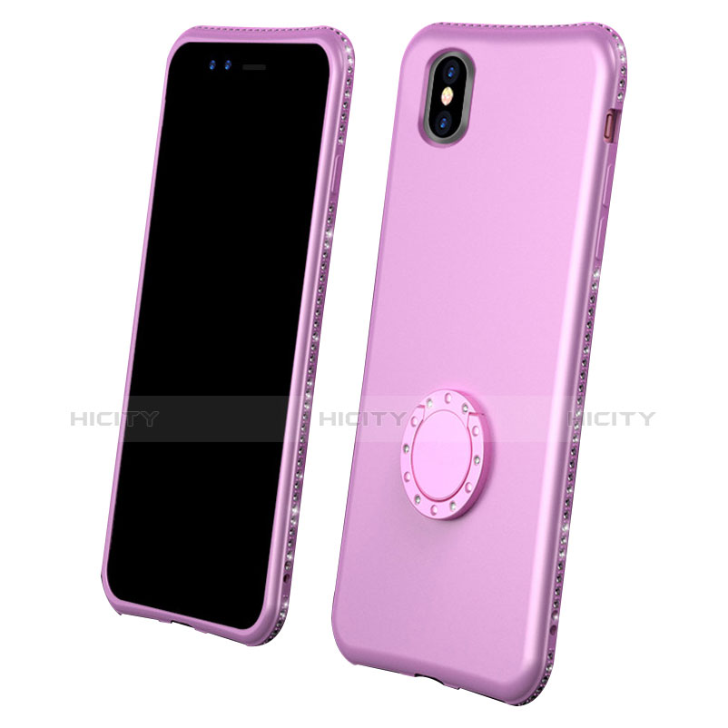 Custodia Silicone Ultra Sottile Morbida Cover Fronte e Retro 360 Gradi per Apple iPhone Xs Max Rosa